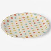 Pastel Polka Dot Pattern Pappteller (Schrägansicht)