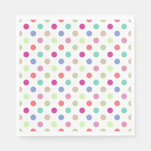 Pastel Polka Dot Serviette (Vorderseite)