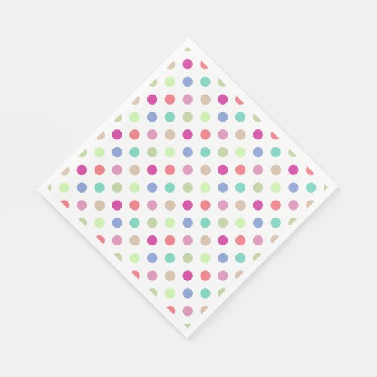 Pastel Polka Dot Serviette (Ecke)
