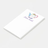 Pastel Polka Dot Teapot Tee Party Gift Post Post-it Klebezettel (angewinkelt)