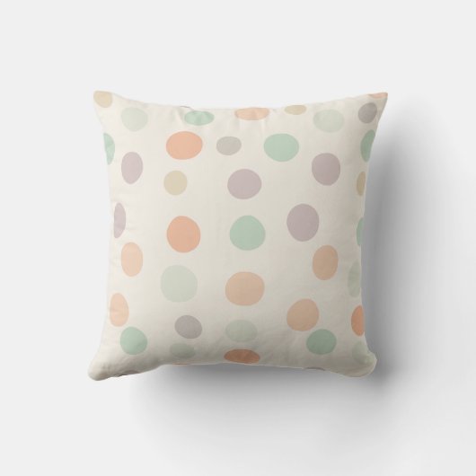 Pastel Polka Dot Throw Kissen (Rückseite)