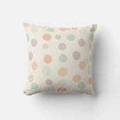 Pastel Polka Dot Throw Kissen (Vorderseite)