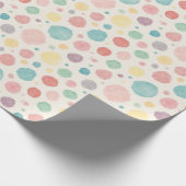 Pastel Polka Dot Wrapping Paper: 30 Zoll x 6 Gebüh Geschenkpapier (Ecke)