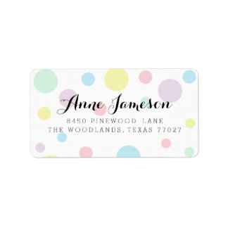 Pastel Polka Dots Address Labels Adressaufkleber
