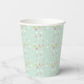 Pastel polka dots Babydusche Pappbecher (Rückseite)