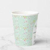 Pastel polka dots Babydusche Pappbecher (Rechts)