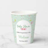 Pastel polka dots Babydusche Pappbecher (Vorderseite)