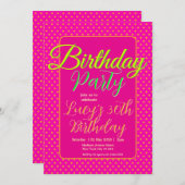 Pastel Polka Dots Birthday Party Einladung (Vorne/Hinten)