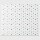 Pastel Polka Dots Geschenkpapier (Flach)