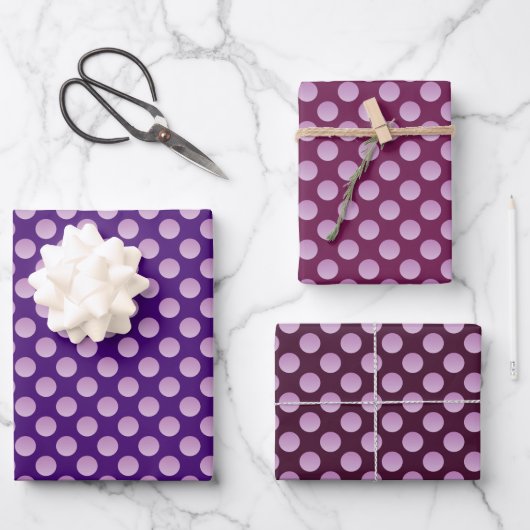 Pastel Polka Dots Geschenkpapier Set (Vorderseite)
