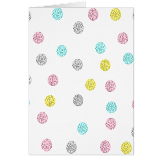 Pastel Polka Dots Grußkarte (Vorne)