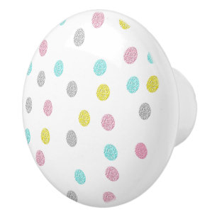Pastel Polka Dots Keramik Knob Keramikknauf