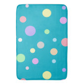 Pastel Polka Dots Muster Badematte (Vorderseite Vertikal)