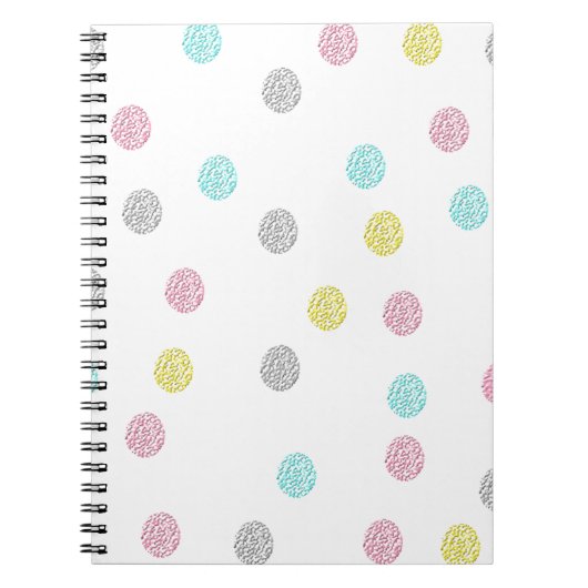 Pastel Polka Dots Notizblock (Vorderseite)