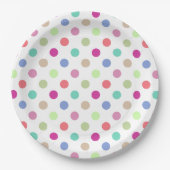 Pastel Polka Dots Pappteller (Vorderseite)