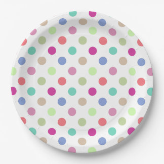 Pastel Polka Dots Pappteller