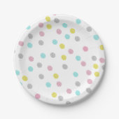Pastel Polka Dots Pappteller (Vorderseite)