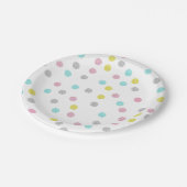 Pastel Polka Dots Pappteller (Schrägansicht)