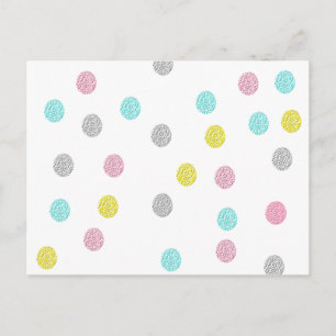 Pastel Polka Dots Postkarte