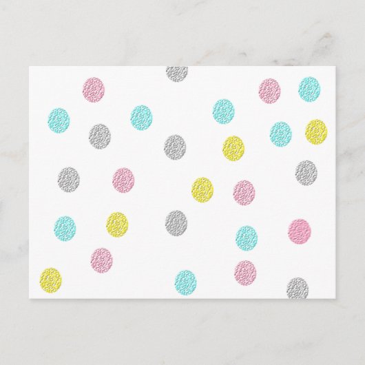 Pastel Polka Dots Postkarte (Vorderseite)