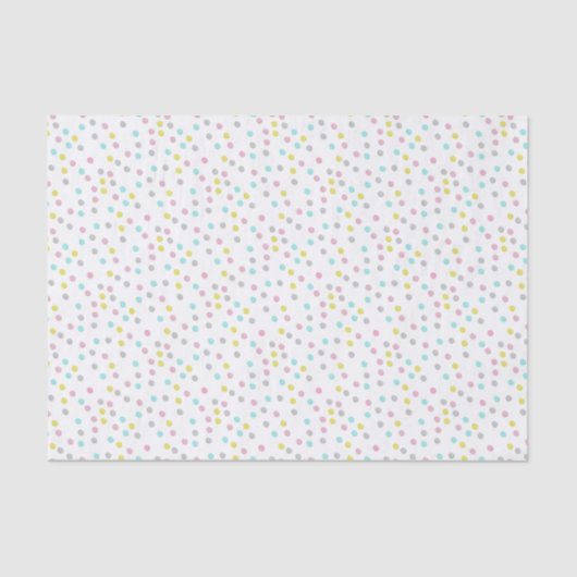 Pastel Polka Dots Seidenpapier (Vorderseite)