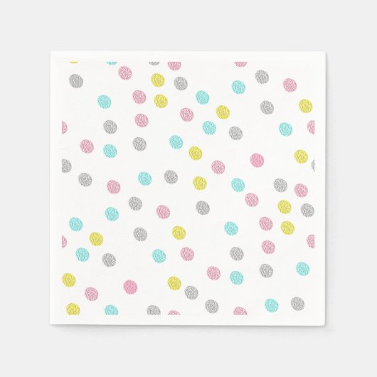 Pastel Polka Dots Serviette (Vorderseite)