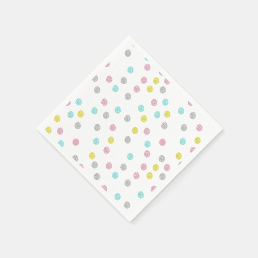 Pastel Polka Dots Serviette (Ecke)