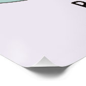 Pastel Poodle Puppy Dog with Books Glossy Poster (Ecke)