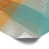 Pastel Pool Ladder Summer - Aesthetic Orange Retro Poster (Ecke)