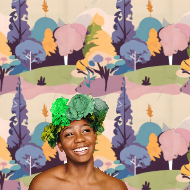 Pastel Pop Art Abstrakt Garden, Bäume schälen & kl Tapete (Von Creator hochgeladen)