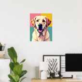 Pastel Pop Art Labrador Retriever Portrait Poster (Heimbüro)