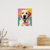Pastel Pop Art Labrador Retriever Portrait Poster (Küche)