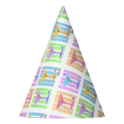 PASTEL POP ART MARTINI GLASSEN PARTYHÜTCHEN (Links)