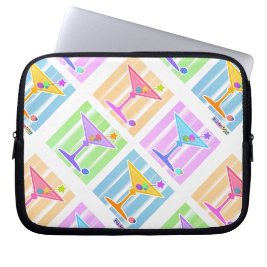 PASTEL POP ART MARTINIS LAPTOPSCHUTZHÜLLE (Vorderseite)