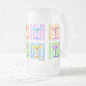 PASTEL POP ART MARTINIS MATTGLAS BIERGLAS (VorderseiteRechts)