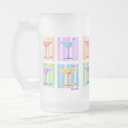 PASTEL POP ART MARTINIS MATTGLAS BIERGLAS (Links)