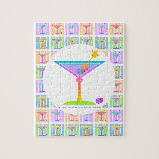 PASTEL POP ART MARTINIS PUZZLE (Vertikal)