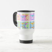 PASTEL POP ART MARTINIS REISEBECHER (Vorderseite Links)