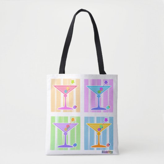 PASTEL POP ART MARTINIS TASCHE (Vorderseite)