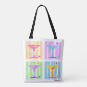 PASTEL POP ART MARTINIS TASCHE (Rückseite)