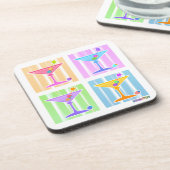 PASTEL POP ART MARTINIS UNTERSETZER (Linke Seite)