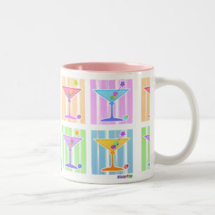 PASTEL POP ART MARTINIS ZWEIFARBIGE TASSE