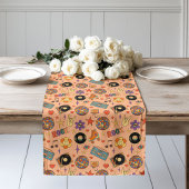 Pastel Pop Runner Retro Groovy Dining Decor Großer Tischläufer