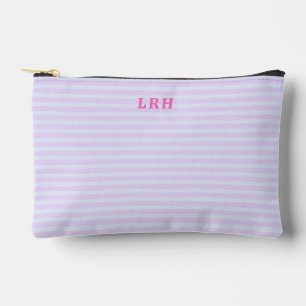 Pastel Pop Stripe Vintage Kleine Initialen Monogra Zubehörtasche