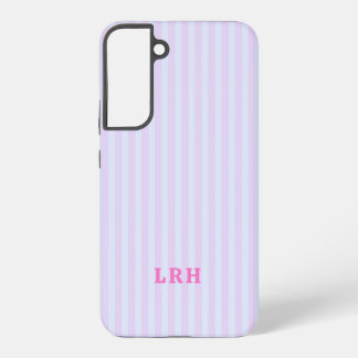 Pastel Pop Stripe Vintage Tiny Initials Monogram Samsung Galaxy Hülle