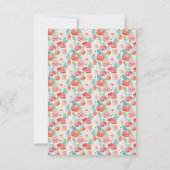 Pastel Poppies Monogram Stationery Dankeskarte (Rückseite)