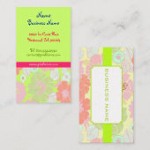 Pastel poppies Retroflorale Visitenkarten Visitenkarte (Vorne/Hinten)