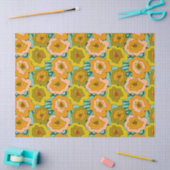 Pastel Poppies Tissue Wrapping Paper Seidenpapier (Basteln)