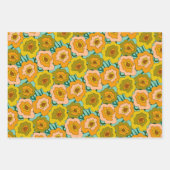 Pastel Poppies Wrapping Geschenkpapier Set (Vorderseite 3)