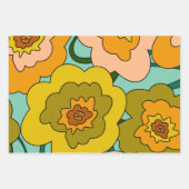 Pastel Poppies Wrapping Geschenkpapier Set (Vorderseite)
